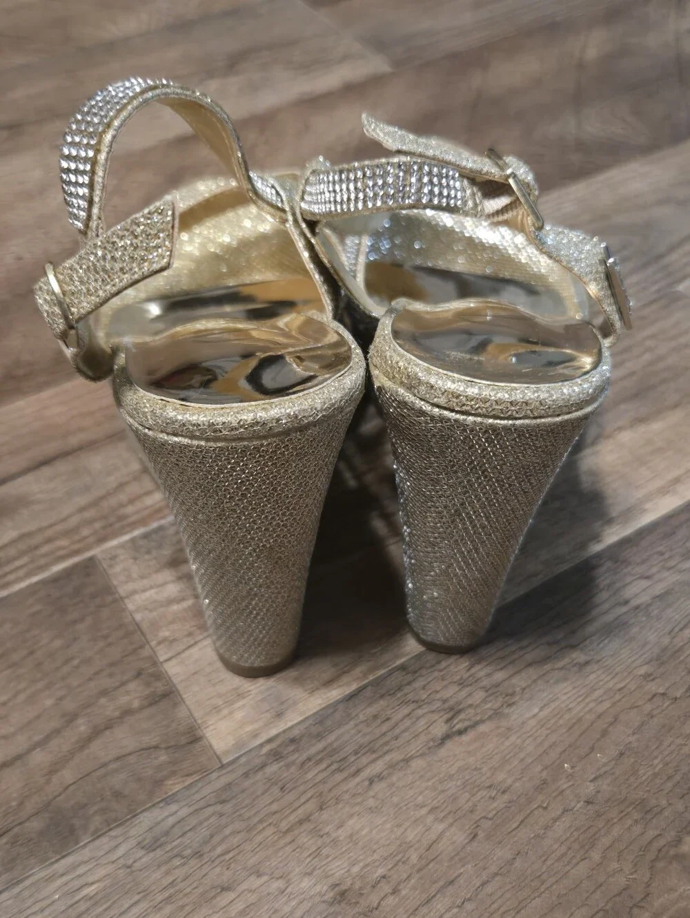 Sugar Gold Wedge Heels